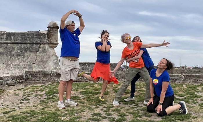Improvisers playing at the fort in St. Augustine