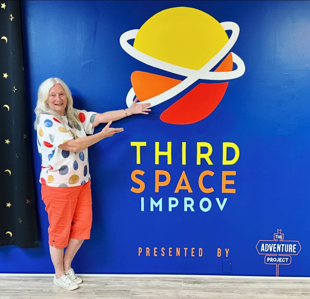 A student excited to start an improv class at Third Space Improv